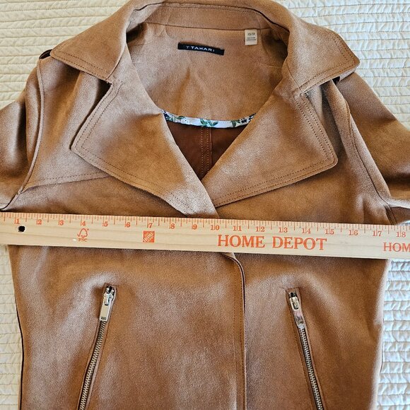 Tahari Faux Leather Jacket XS - Picture 11 of 16